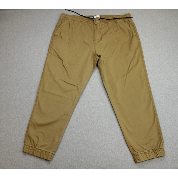 Old Navy Jogger Pants Mens XXL Khaki Modern Built In Flex Drawstring Waist - Picture 1 of 6